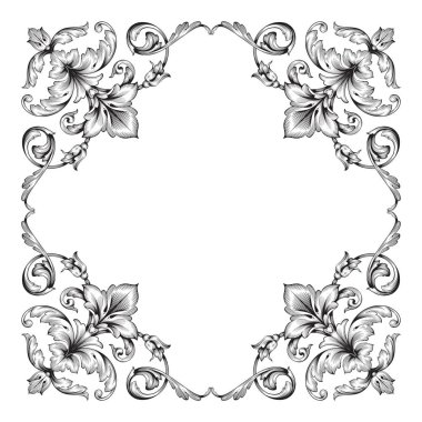 Klasik Barok süsleme vektör 