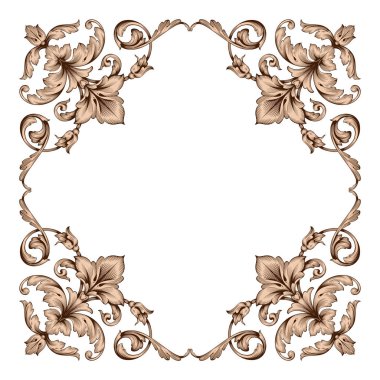 Klasik Barok süsleme vektör 