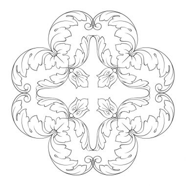 Klasik Barok süsleme vektör 