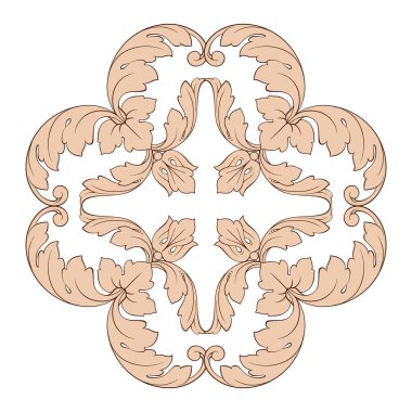 Klasik Barok süsleme vektör 