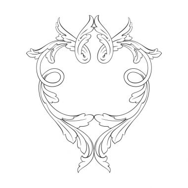 Klasik Barok süsleme vektör 