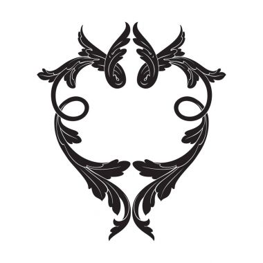 Klasik Barok süsleme vektör 