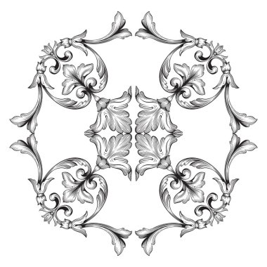 Klasik Barok süsleme vektör 