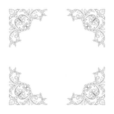 Klasik Barok süsleme vektör 