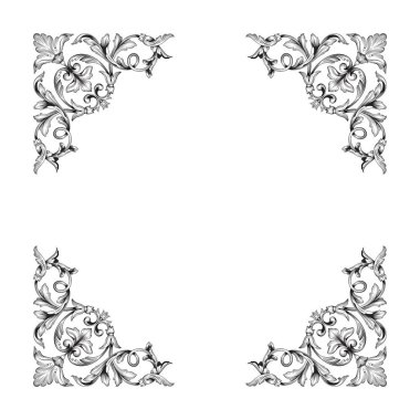 Klasik Barok süsleme vektör 