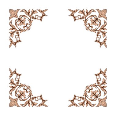 Klasik Barok süsleme vektör 