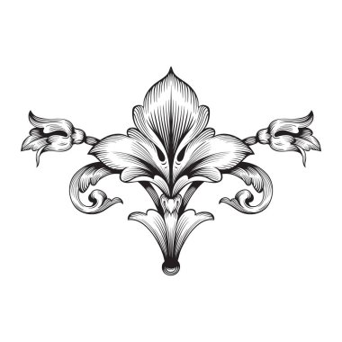 Klasik Barok süsleme vektör 