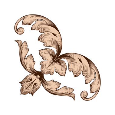 Klasik Barok süsleme vektör 