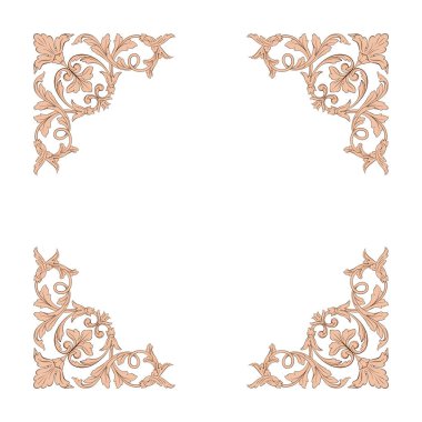 Klasik Barok süsleme vektör 