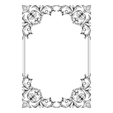 Klasik Barok süsleme vektör 