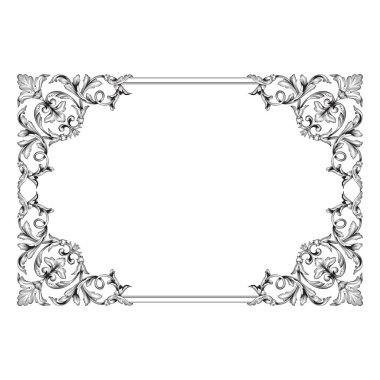 Klasik Barok süsleme vektör 