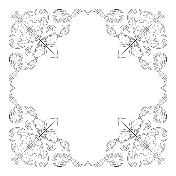 Classical baroque ornament vector — Stock Vector