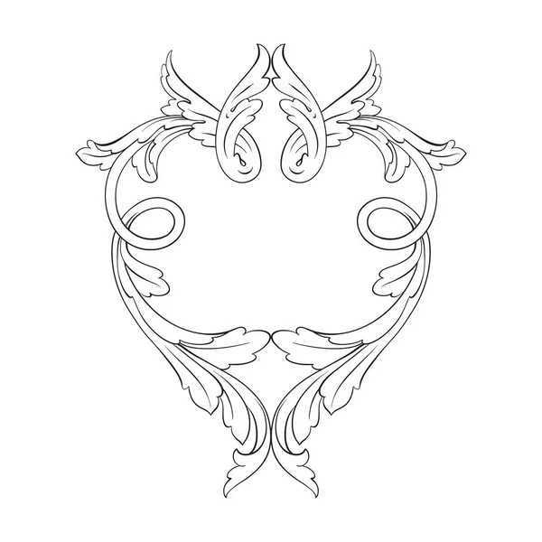 Klassieke Barok ornament vector — Stockvector