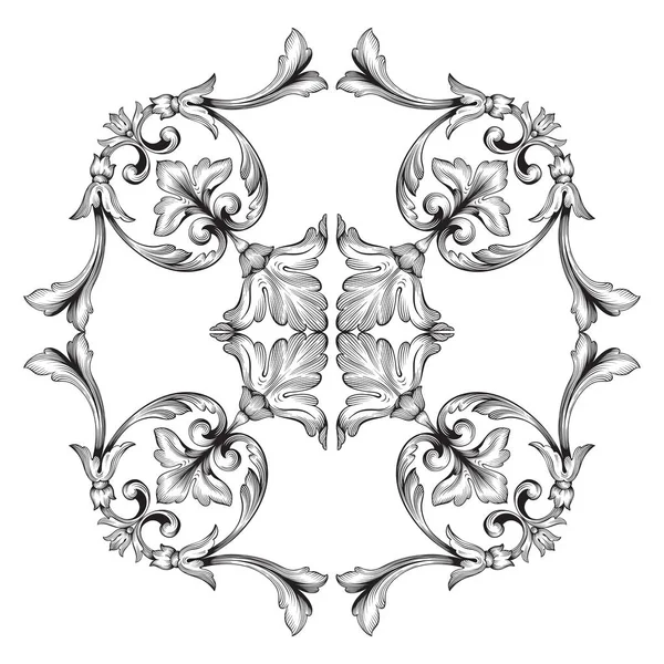 Vector clásico ornamento barroco — Archivo Imágenes Vectoriales