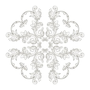 Klasik Barok süsleme vektör 