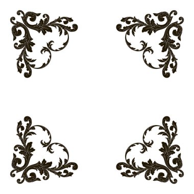 Klasik Barok süsleme vektör 