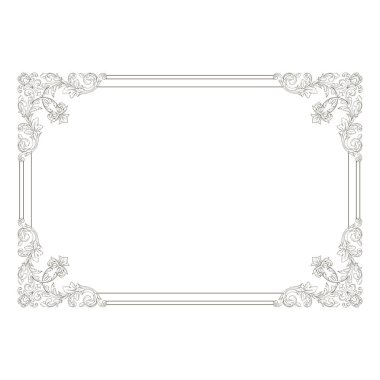 Klasik Barok süsleme vektör 