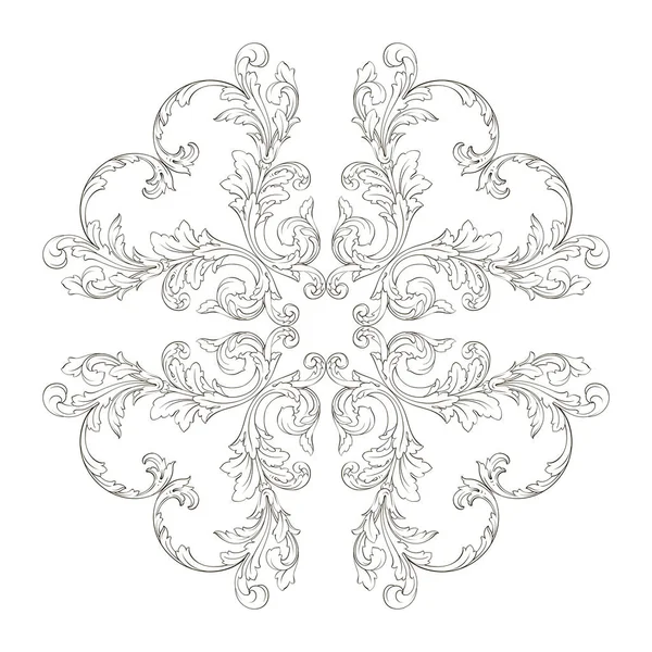 Classical baroque ornament vector — Stock Vector