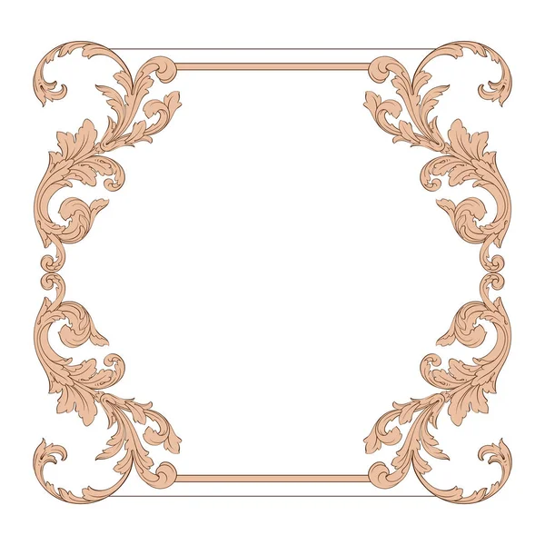 Classical baroque ornament vector — Stock Vector