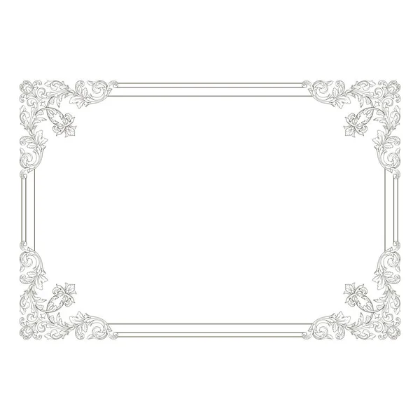 Classical baroque ornament vector — Stock Vector