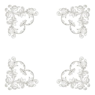 Klasik Barok süsleme vektör 