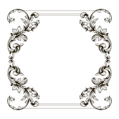 Klasik Barok süsleme vektör 