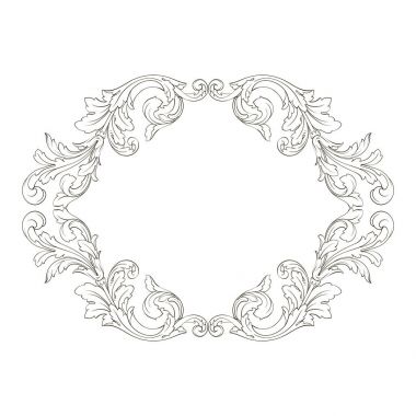 Klasik Barok süsleme vektör 