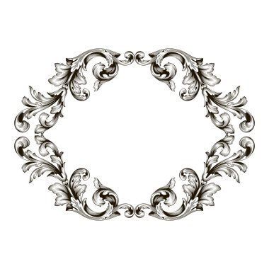 Klasik Barok süsleme vektör 