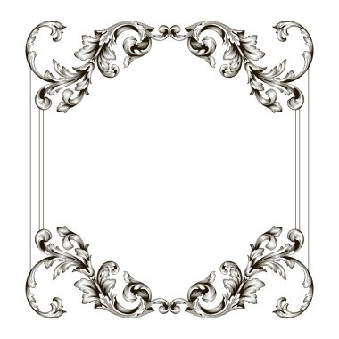 Klasik Barok süsleme vektör 