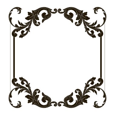 Klasik Barok süsleme vektör 