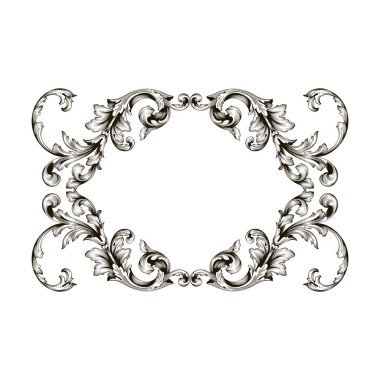 Klasik Barok süsleme vektör 