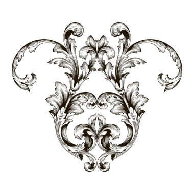 Klasik Barok süsleme vektör 