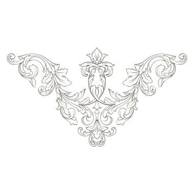 Klasik Barok süsleme vektör 