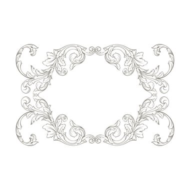 Klasik Barok süsleme vektör 
