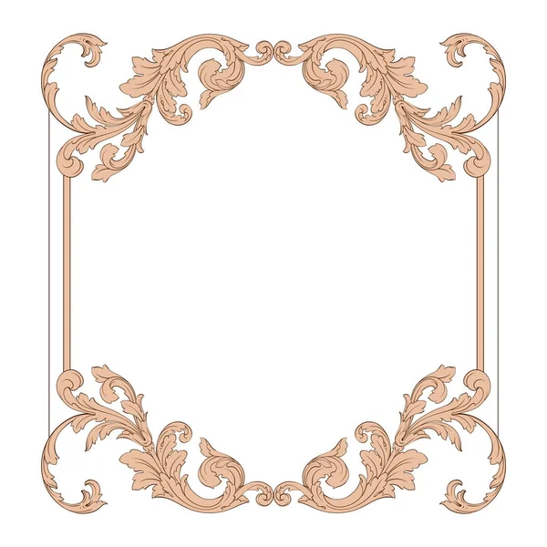 Classical baroque ornament vector — Stock Vector