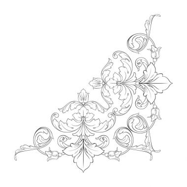 Klasik Barok süsleme vektör 