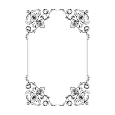 Klasik Barok süsleme vektör 