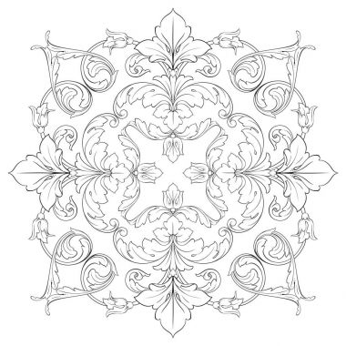 Klasik Barok süsleme vektör 