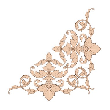 Klasik Barok süsleme vektör 