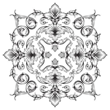 Klasik Barok süsleme vektör 