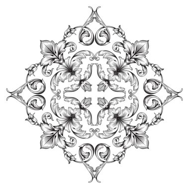 Klasik Barok süsleme vektör 