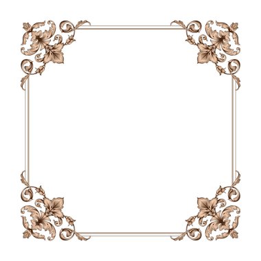 Klasik Barok süsleme vektör 