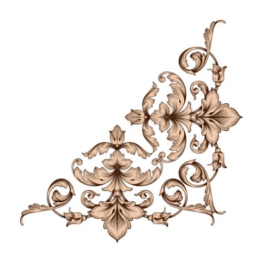 Klasik Barok süsleme vektör 