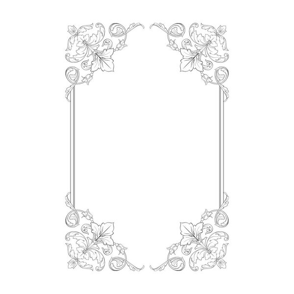 Классический вектор орнамента барокко
 