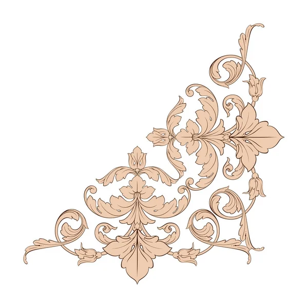 Classical baroque ornament vector — Stock Vector