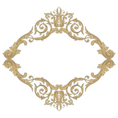 Barok süsleme dekorasyon öğesi.