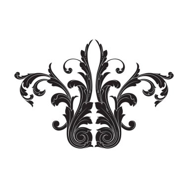 Barok süsleme dekorasyon öğesi.