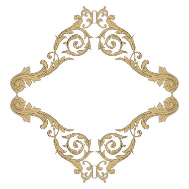 Barok süsleme dekorasyon öğesi.
