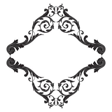 Barok süsleme dekorasyon öğesi.