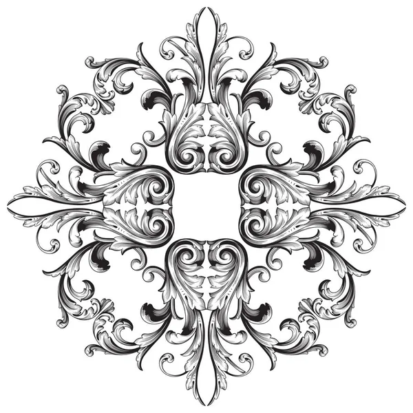 Barok ornament decoratie-element. — Stockvector